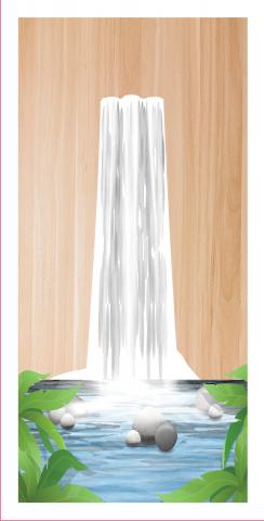 Tropical Waterfall Wood Grain