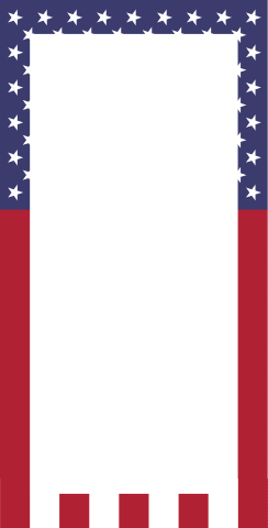 american flag border