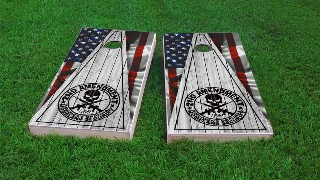 2nd Amendment American Flag Cornhole Game Set