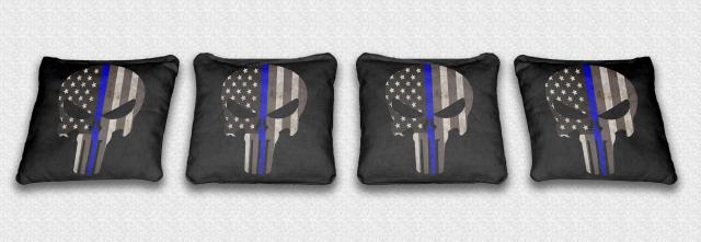 Blue Line Punisher Solid Black