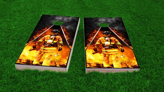 Firefighter Design #2 Cornhole Game Set