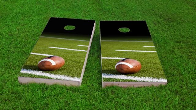 Football Field w/Ball Cornhole Game Set