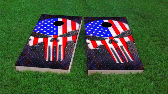 Punisher American Flag Cornhole Game Set