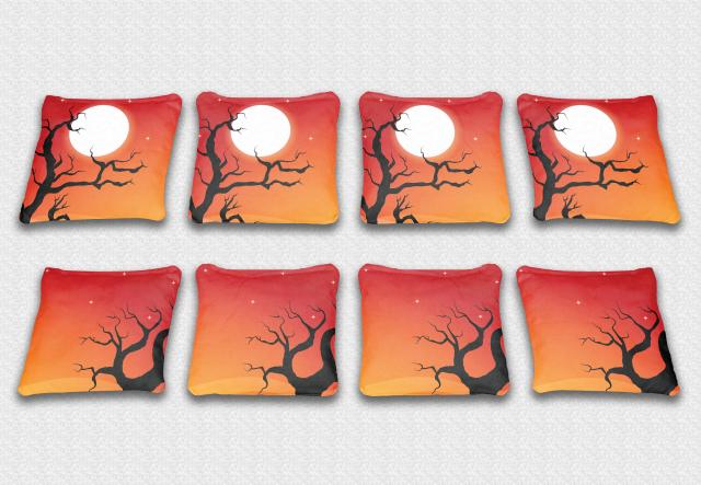 Spooky Halloween Themed premium specialty custom cornhole bags made right here in the USA!