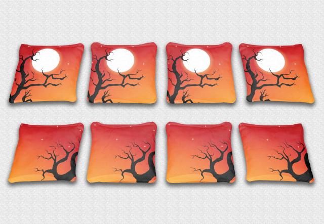 Spooky Halloween Themed premium specialty custom cornhole bags made right here in the USA!