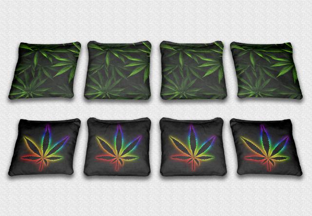 Weed Themed premium specialty custom cornhole bags made right here in the USA!