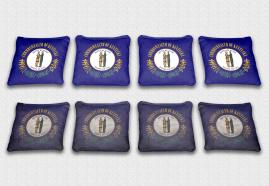 Kentucky State Flag Set themed specialty custom cornhole bags featuring a standard and worn / distressed flag.