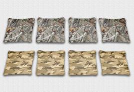 Dry Camo themed custom cornhole bag design for game sets and prints/wraps.